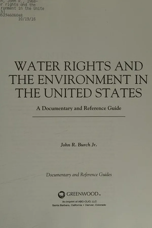 Capa de Water rights and the environment in the United States