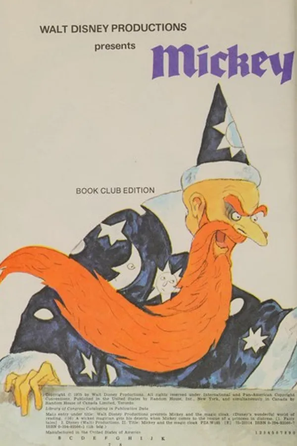 Cover of Walt Disney Productions presents Mickey and the magic cloak
