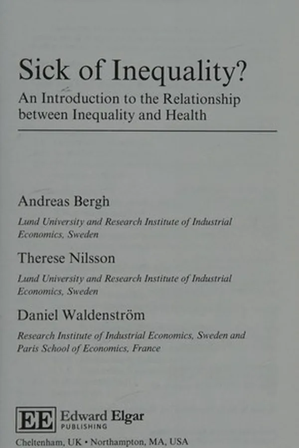 Capa de Sick of Inequality?