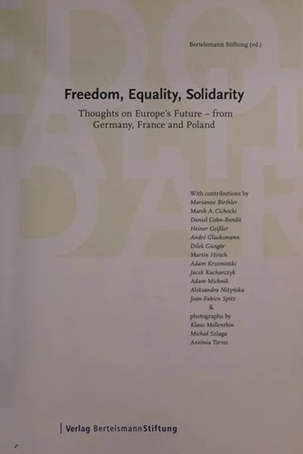 Capa de Freedom, Equality, Solidarity