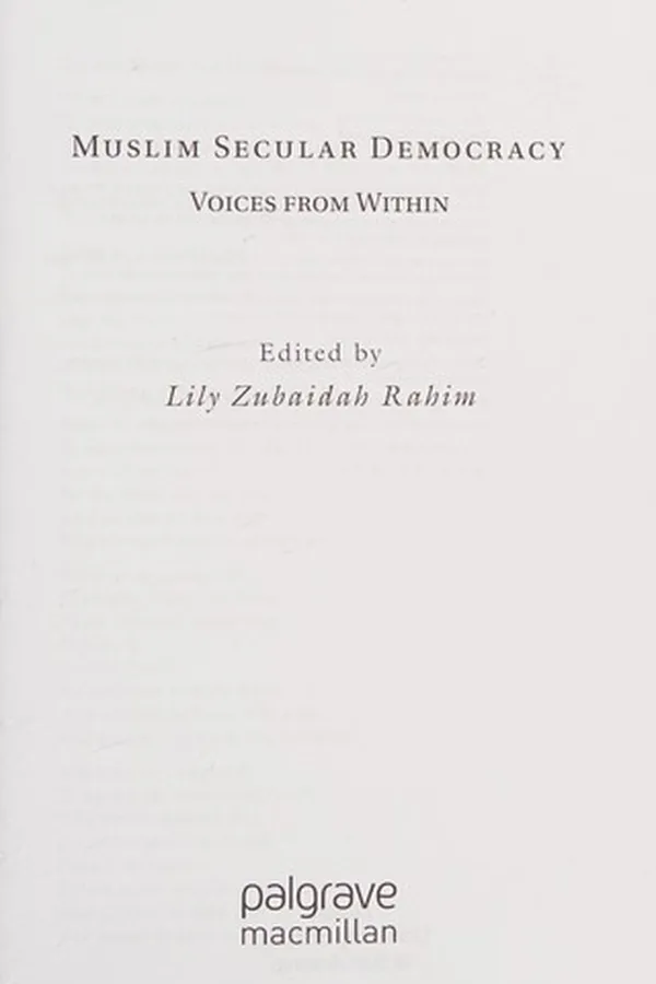 Capa de Muslim secular democracy