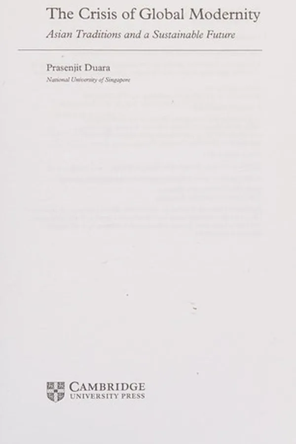 Capa de Crisis of Global Modernity