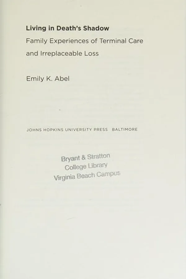 Cover of Living in Death's Shadow