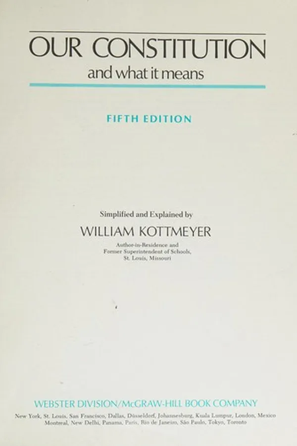 Capa de Our Constitution and what it means