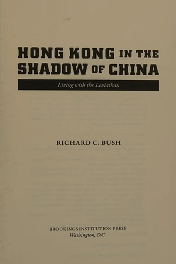 Capa de Hong Kong in the Shadow of China
