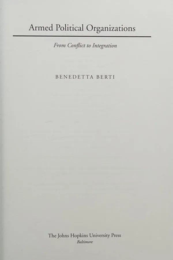 Cover of Armed political organizations