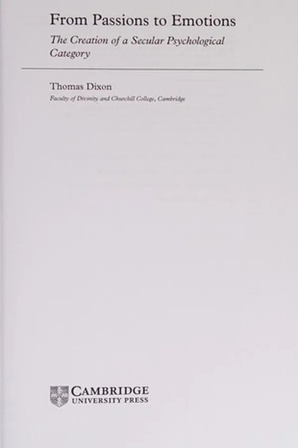 Capa de FROM PASSIONS TO EMOTIONS