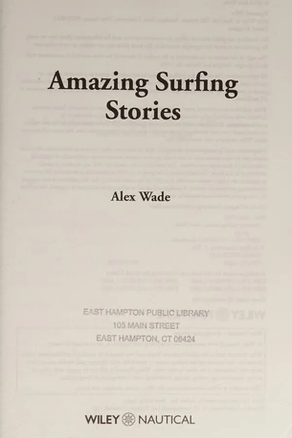 Capa de Amazing surfing stories