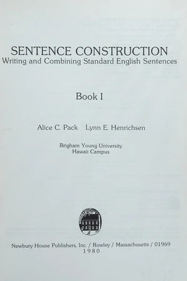 Capa de Writing and combining standard English sentences
