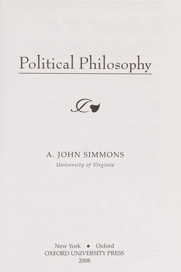 Capa de Political philosophy