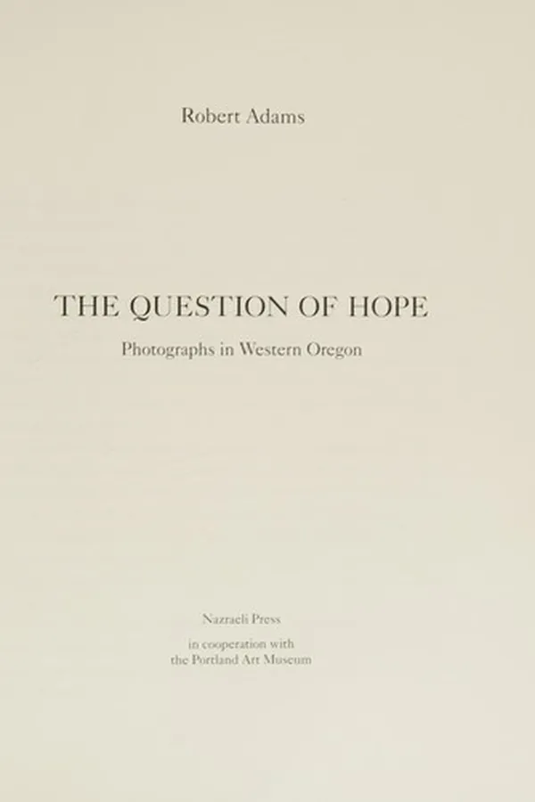 Capa de The question of hope