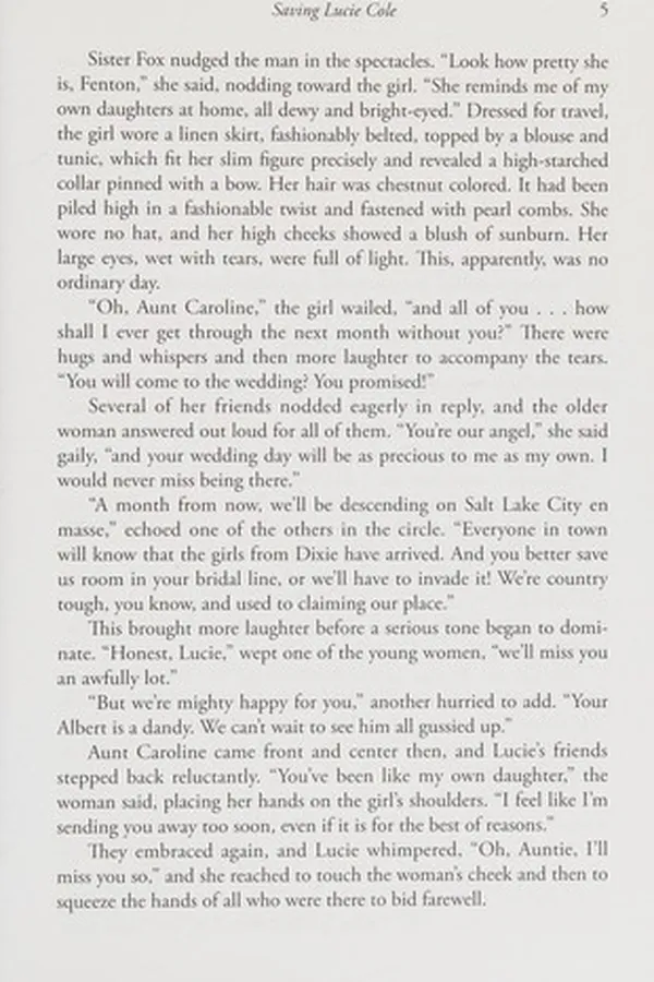 Capa de Saving Lucie Cole