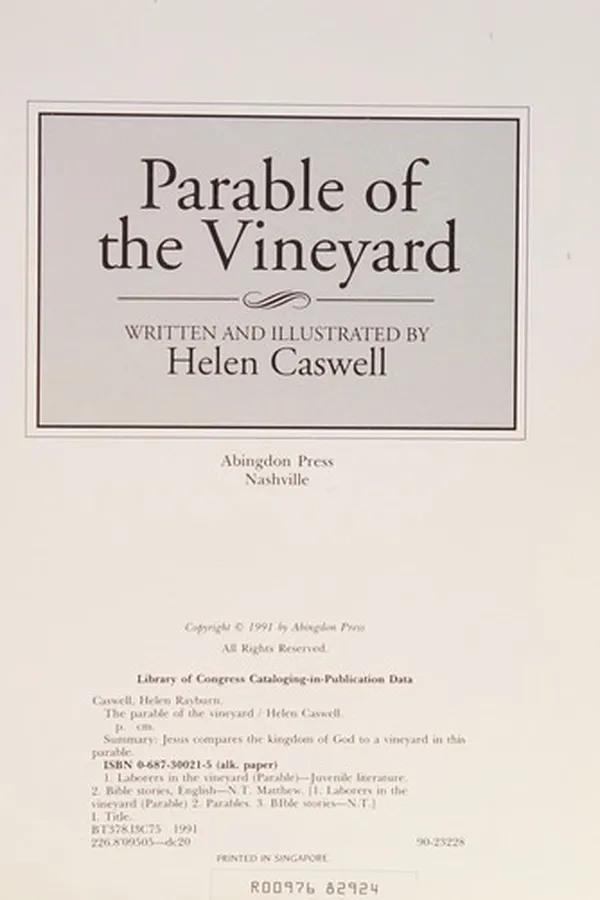 Capa de The parable of the vineyard