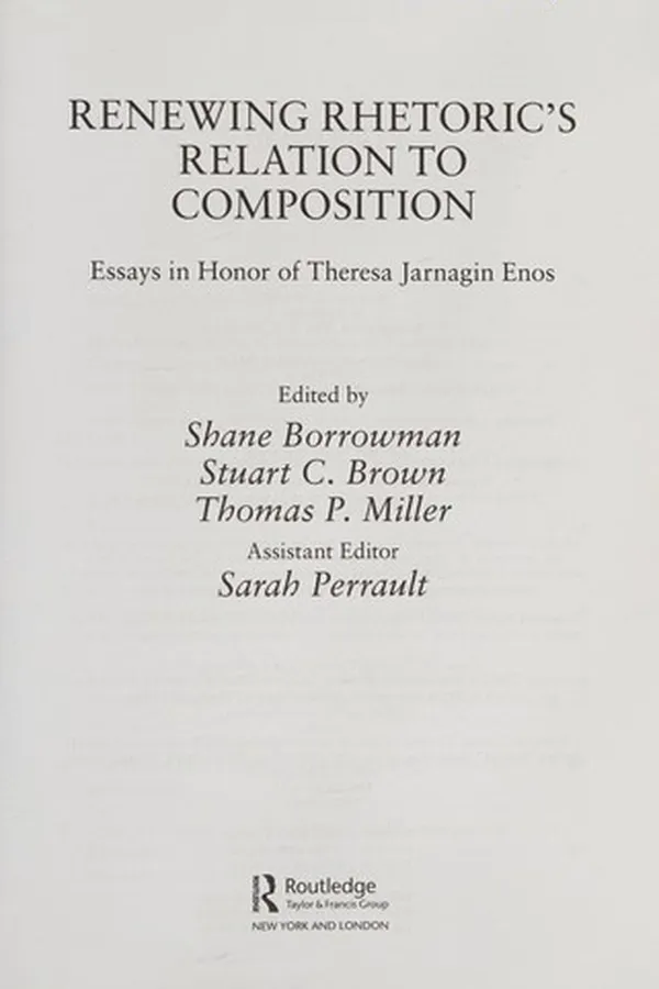 Capa de Renewing Rhetoric