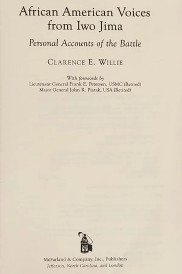 Capa de African American voices from Iwo Jima