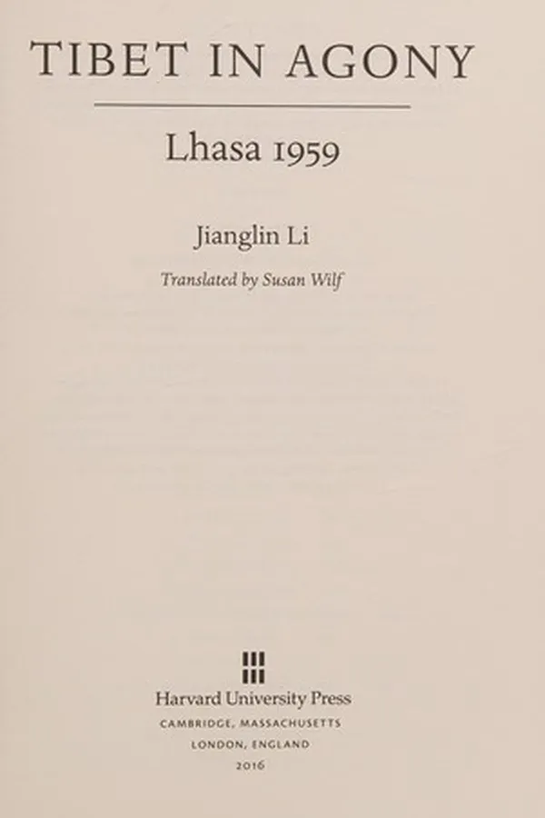 Cover of Tibet in agony