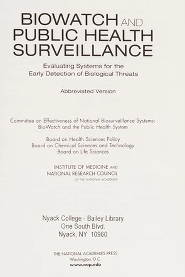 Capa de BioWatch and public health surveillance