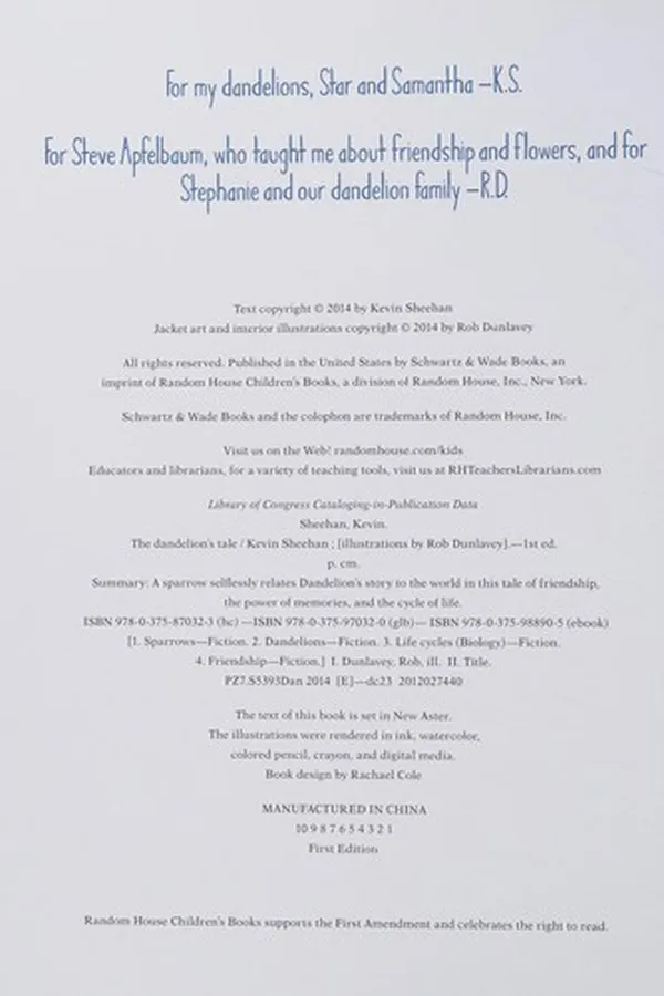 Capa de The dandelion's tale