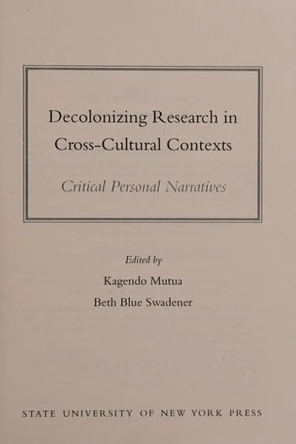 Capa de Decolonizing research in cross-cultural contexts
