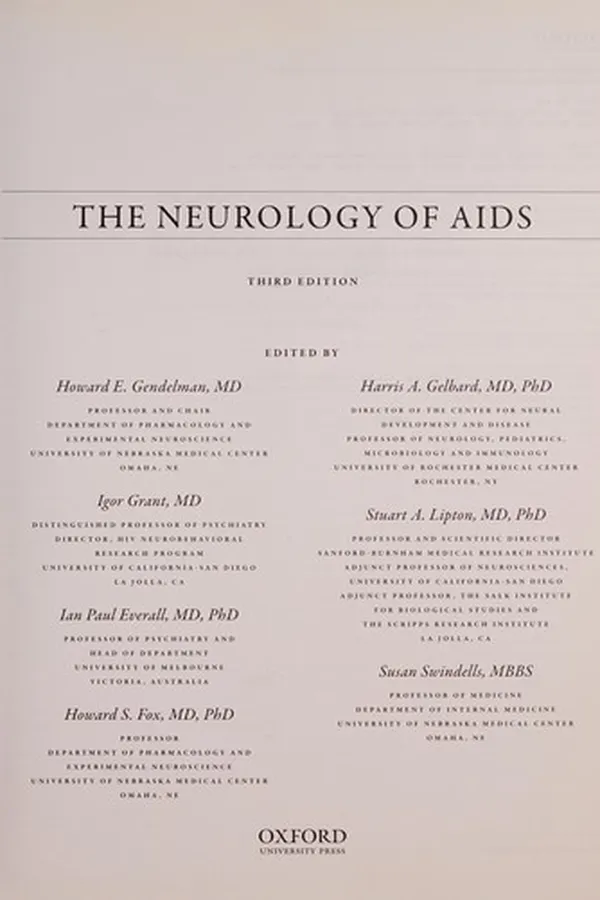 Capa de The neurology of AIDS