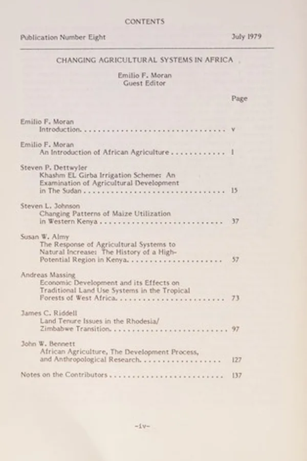 Capa de Changing agricultural systems in Africa