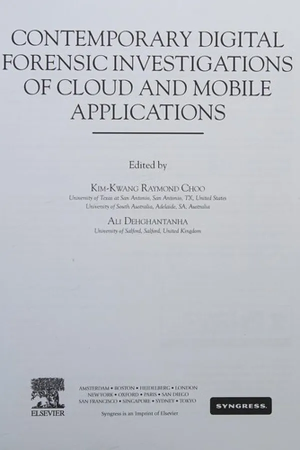 Capa de Contemporary Digital Forensic Investigations of Cloud and Mobile Applications