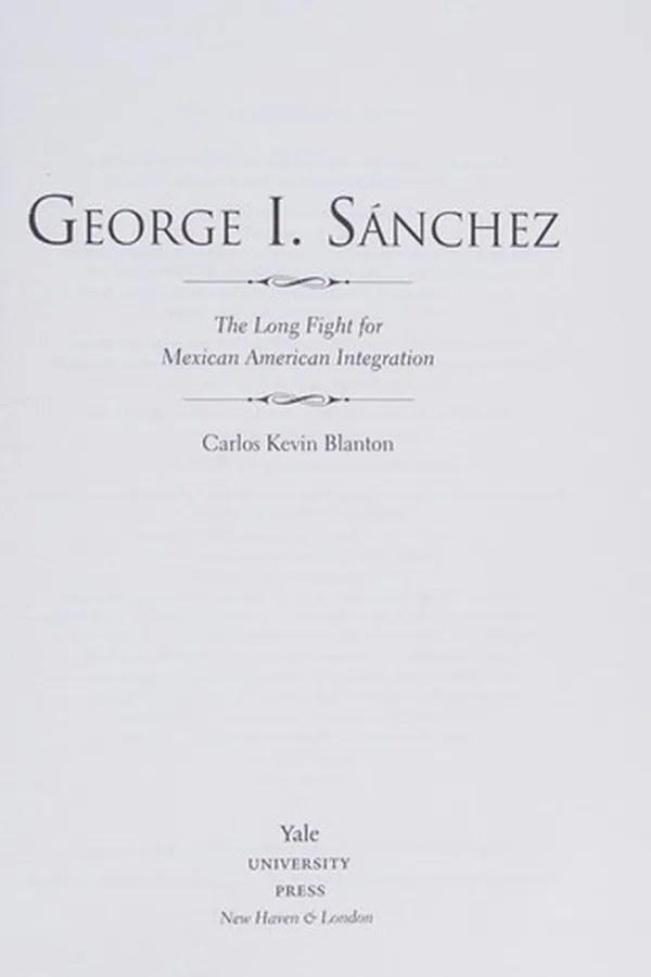 Capa de George I. Sánchez