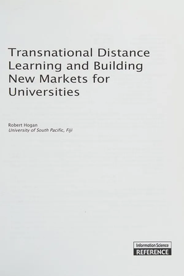 Capa de Transnational distance learning and building new markets for universities