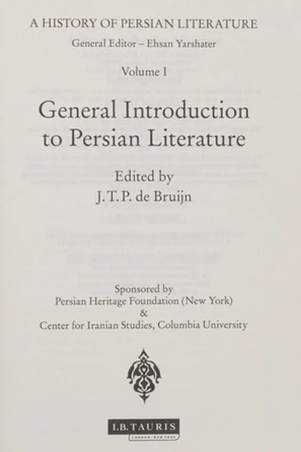 Capa de General Introduction to Persian Literature Vol.1