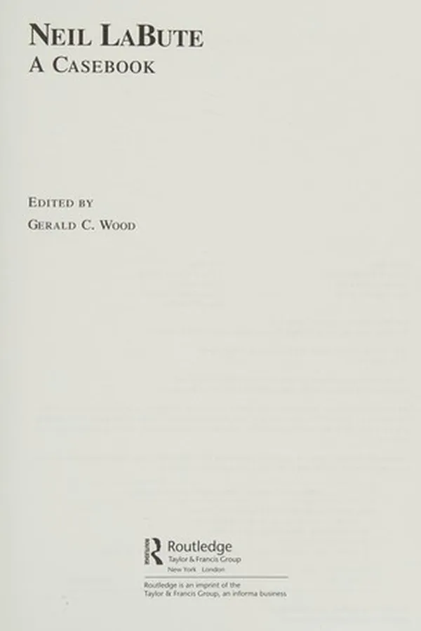 Capa de Neil LaBute