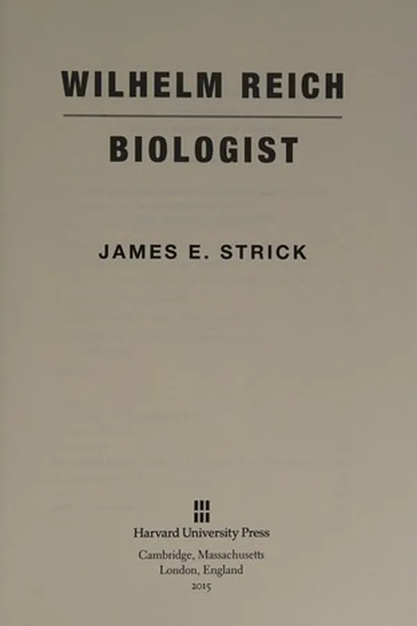 Capa de Wilhelm Reich, biologist