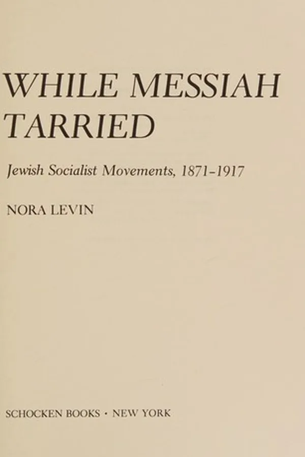 Capa de While Messiah tarried