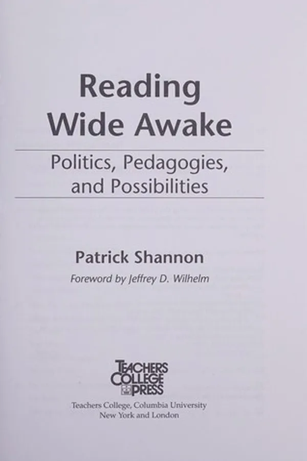 Capa de Reading wide awake