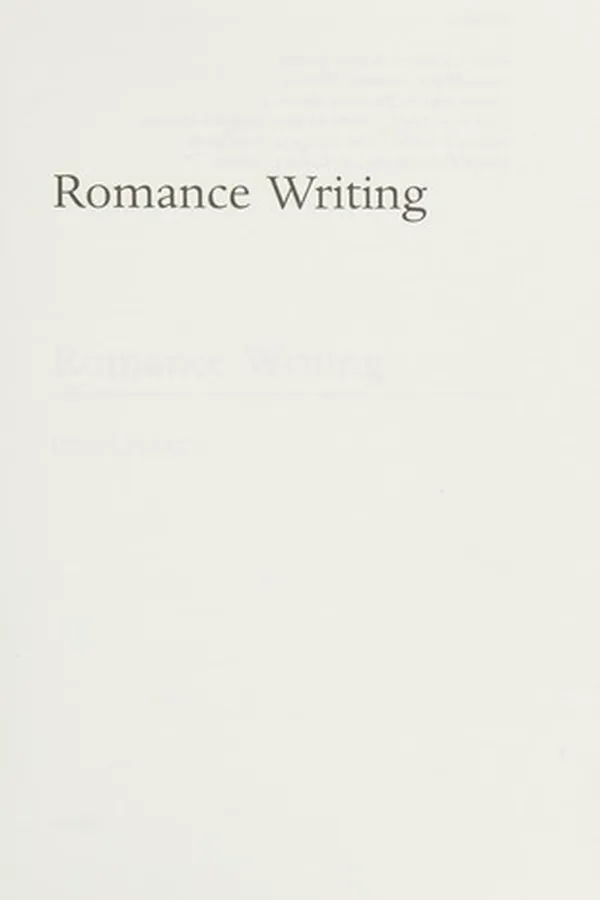 Capa de ROMANCE WRITING
