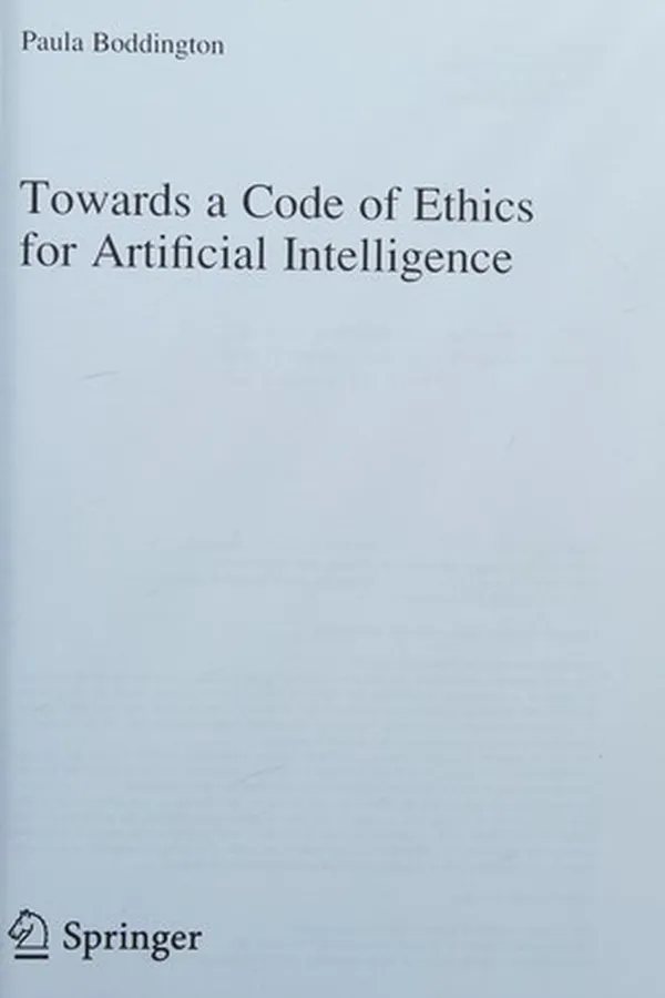 Capa de Towards a Code of Ethics for Artificial Intelligence Research
