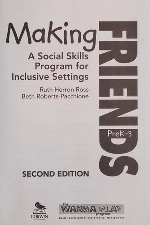 Capa de Making friends, preK-3