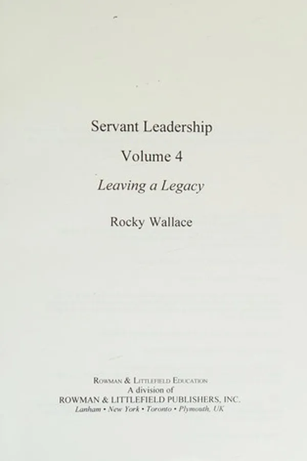 Capa de Servant leadership