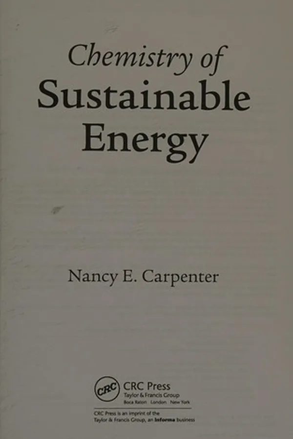 Capa de Chemistry of sustainable energy