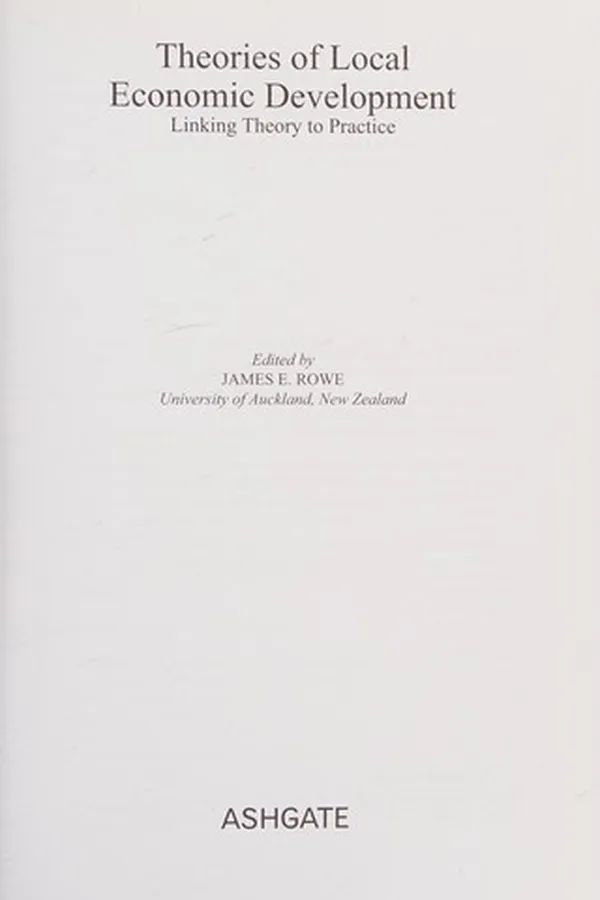 Capa de Theories of local economic development