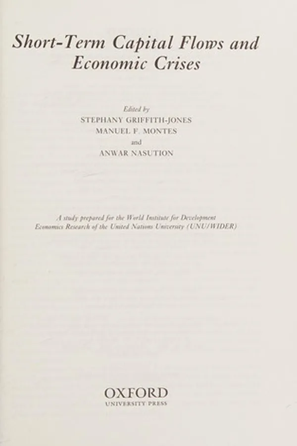 Cover of Short-term capital flows and economic crises