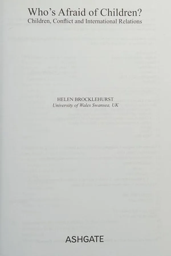 Capa de WHO'S AFRAID OF CHILDREN?: CHILDREN, CONFLICT AND INTERNATIONAL RELATIONS