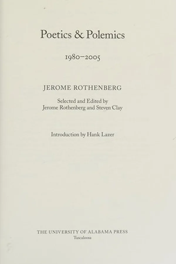 Cover of Poetics & polemics, 1980-2005