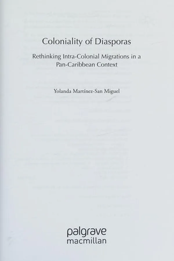 Capa de Coloniality of diasporas