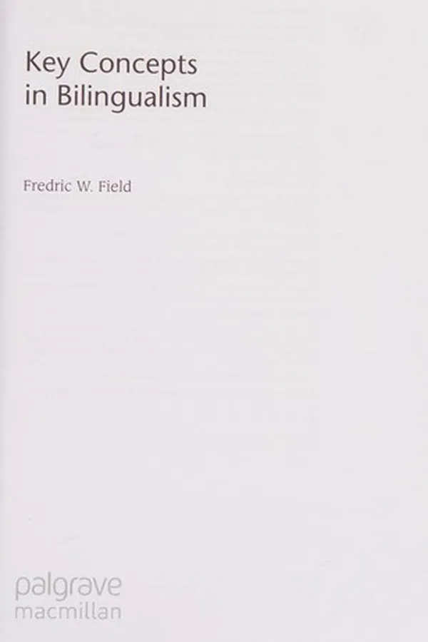Capa de Key concepts in bilingualism