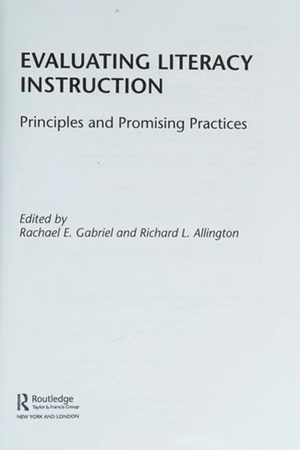 Capa de Evaluating Literacy Instruction