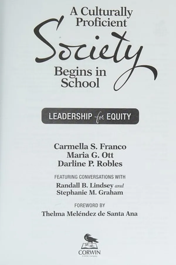 Capa de A culturally proficient society begins in school