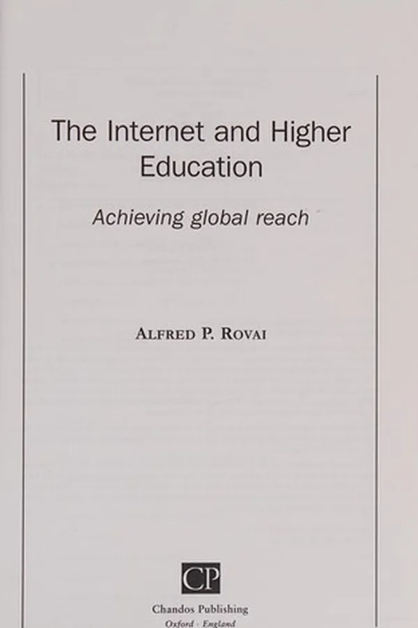 Capa de The internet and higher education