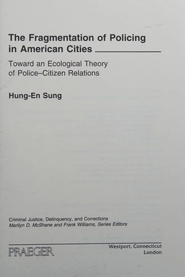 Capa de The fragmentation of policing in American cities