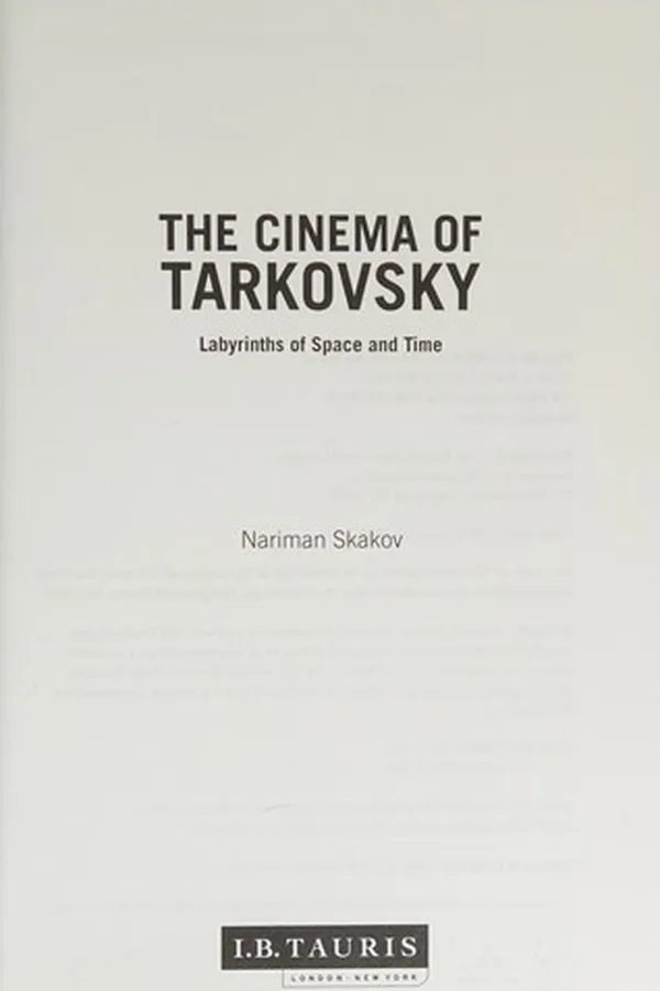 Capa de The cinema of Tarkovsky