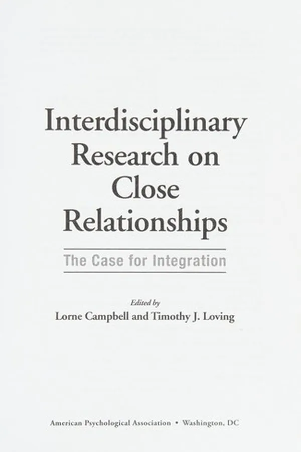 Cover of Interdisciplinary research on close relationships